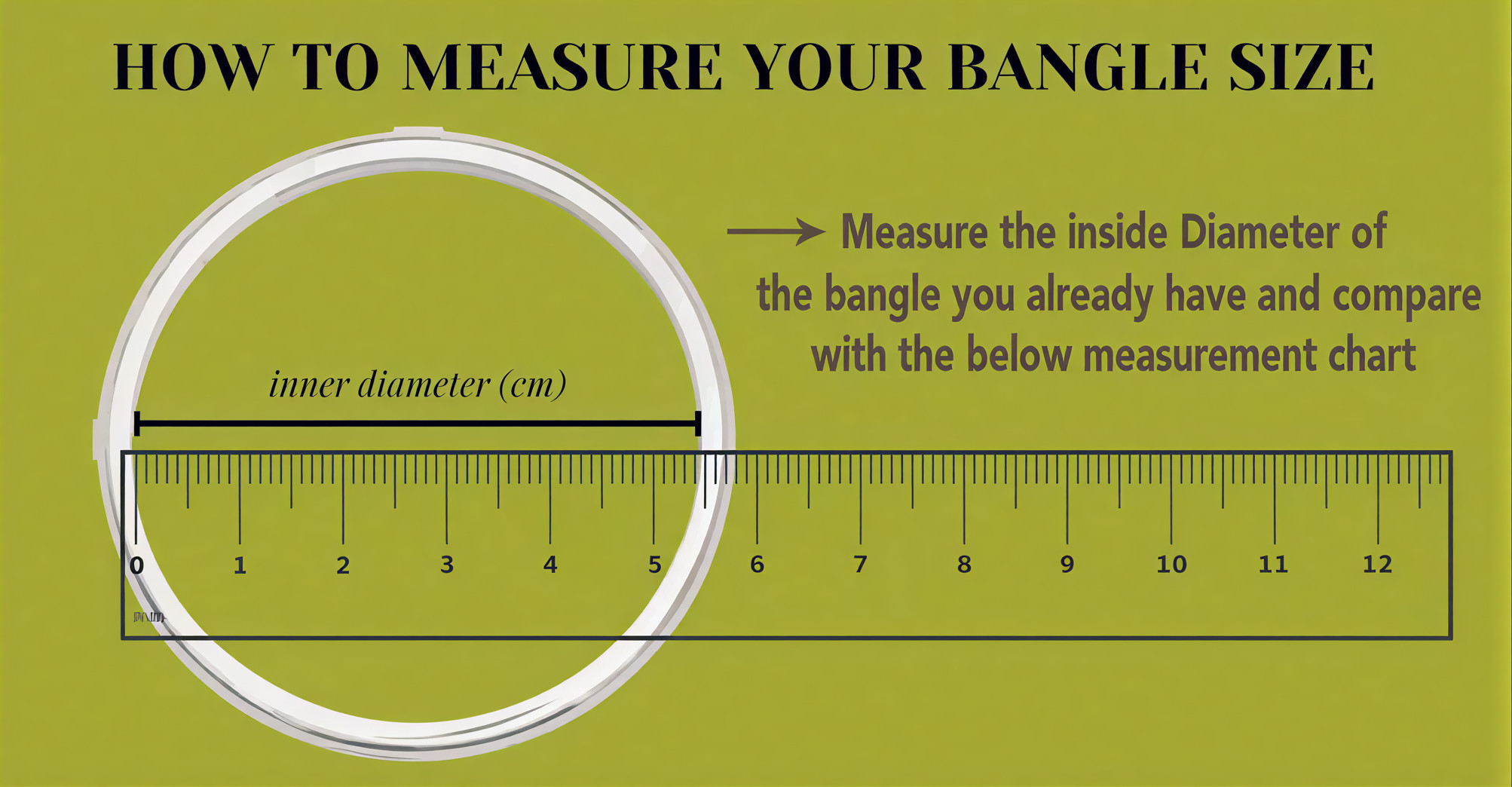 How to measure bangle size